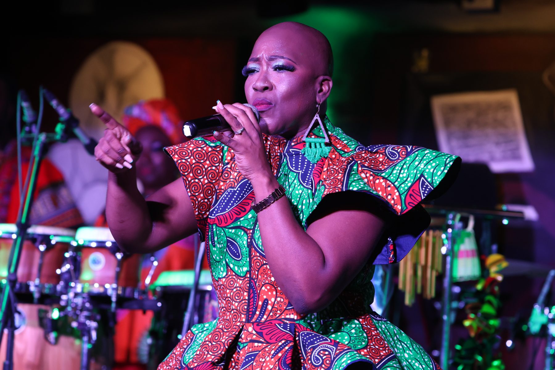 Stacey Sobers performing live on stage