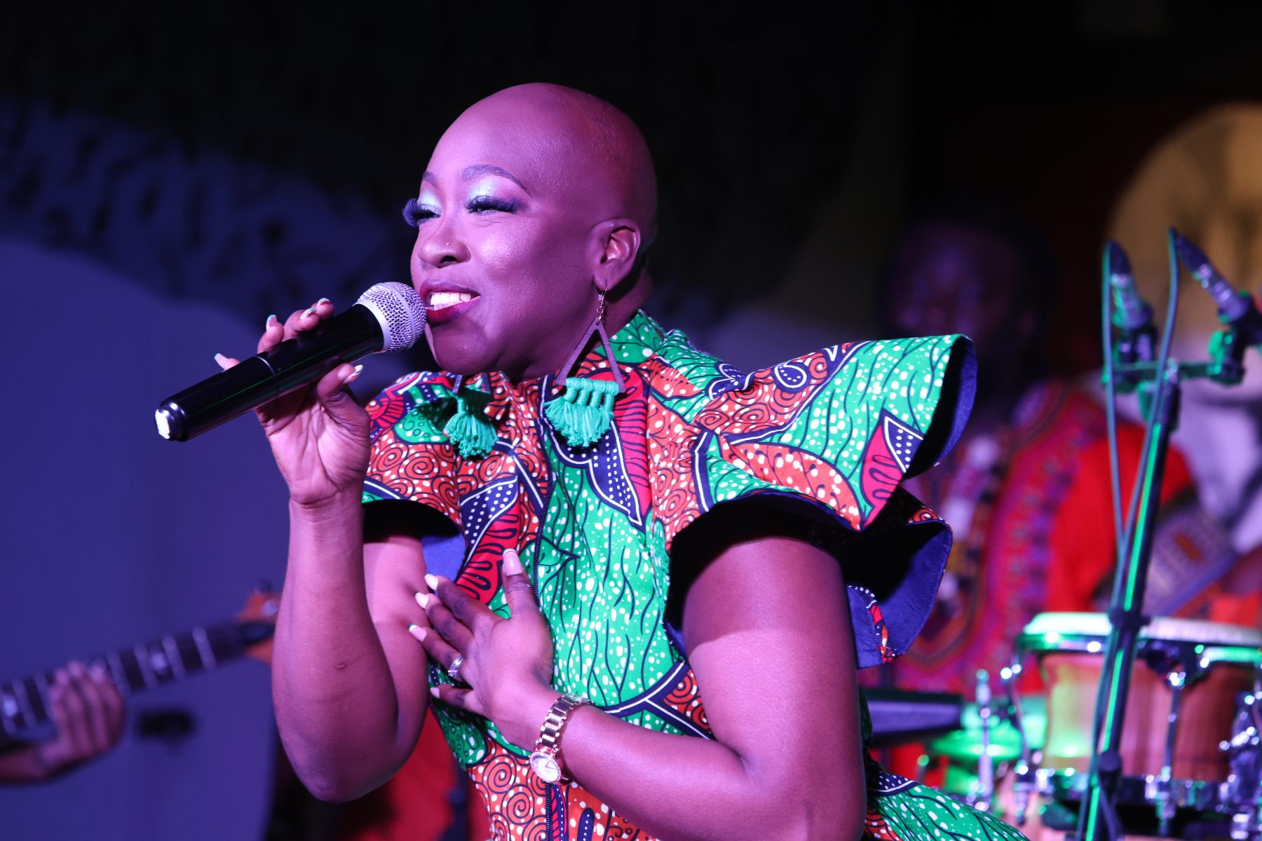 Stacey Sobers performing live on stage