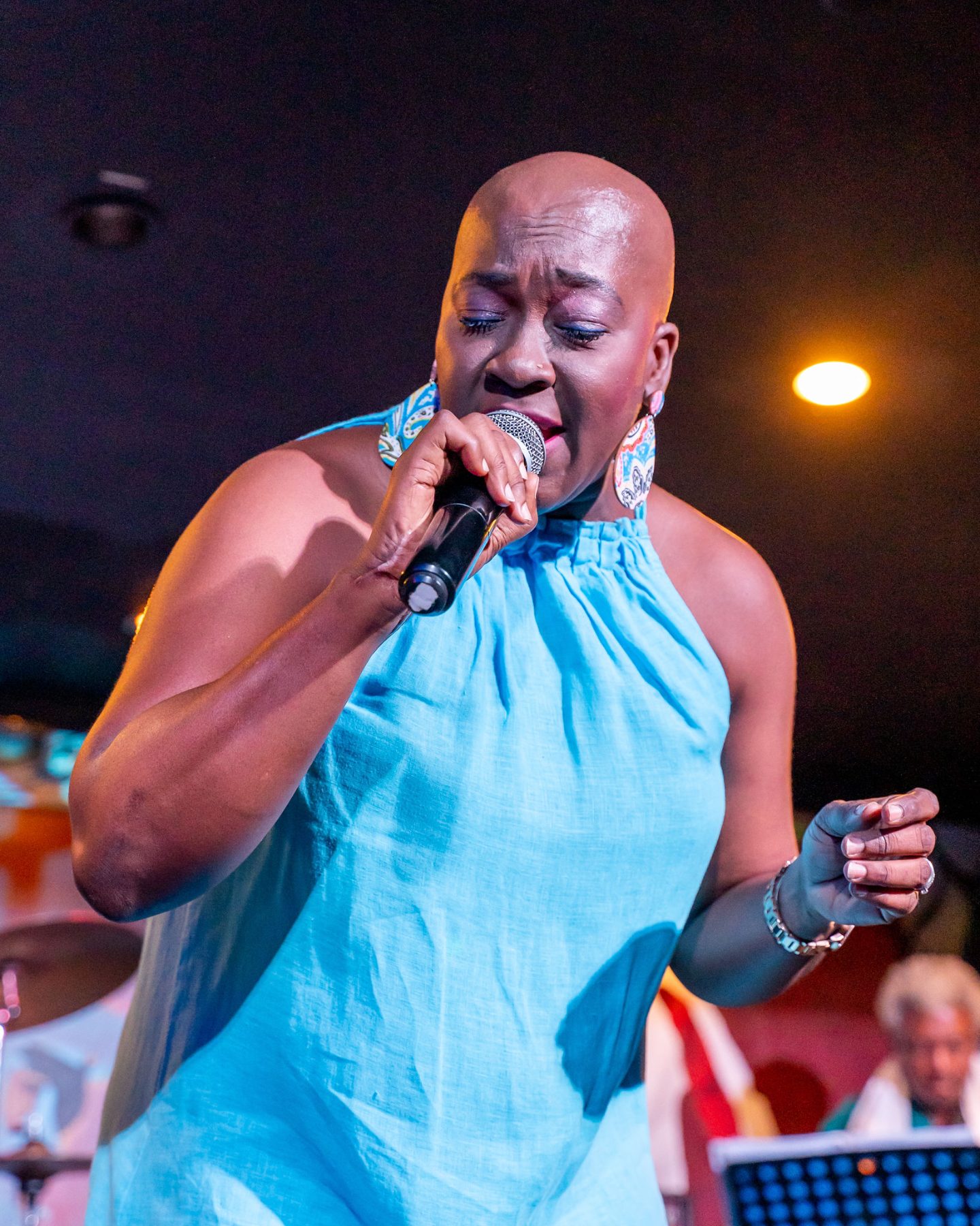 Stacey Sobers performing live on stage