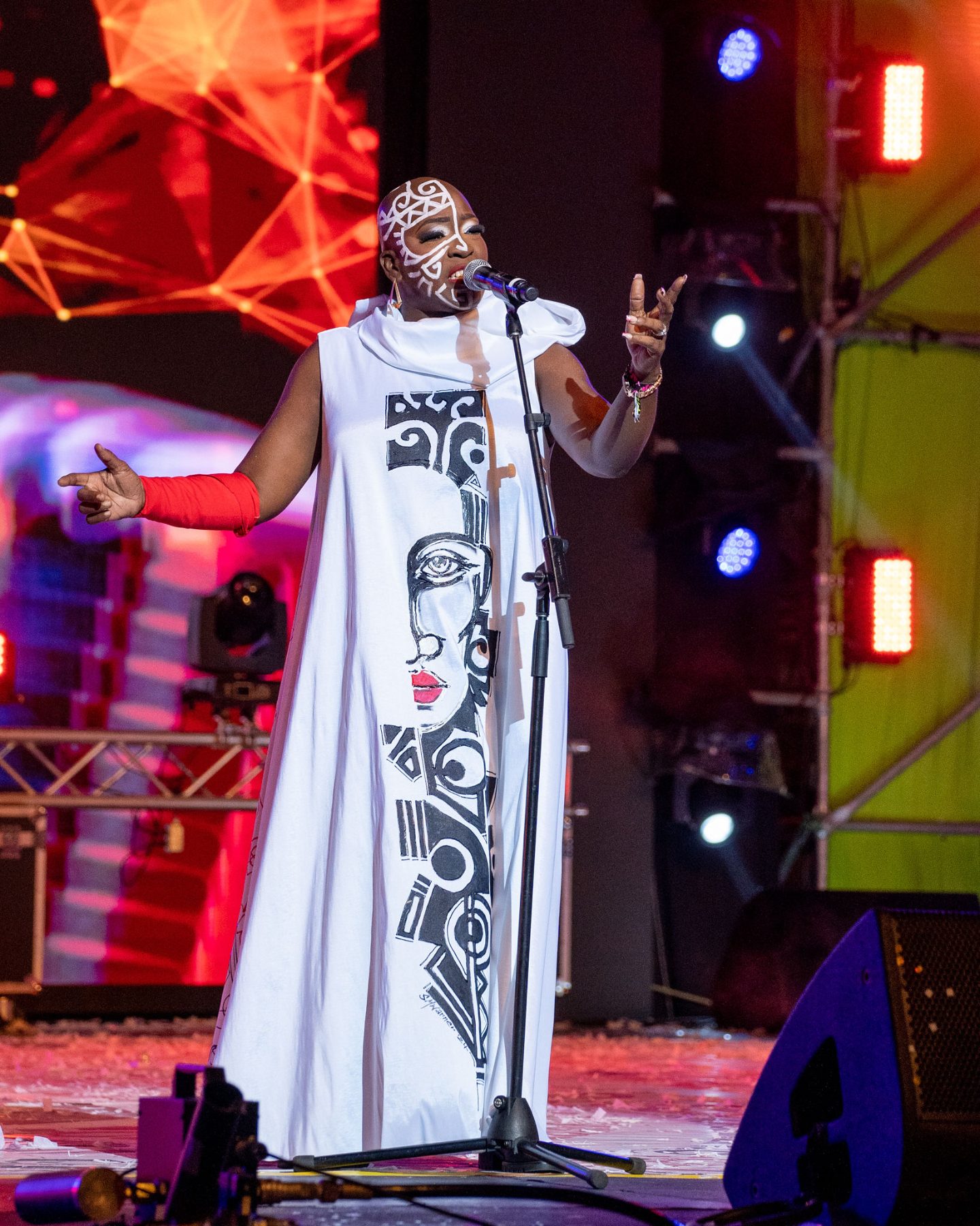 Stacey Sobers performing live on stage